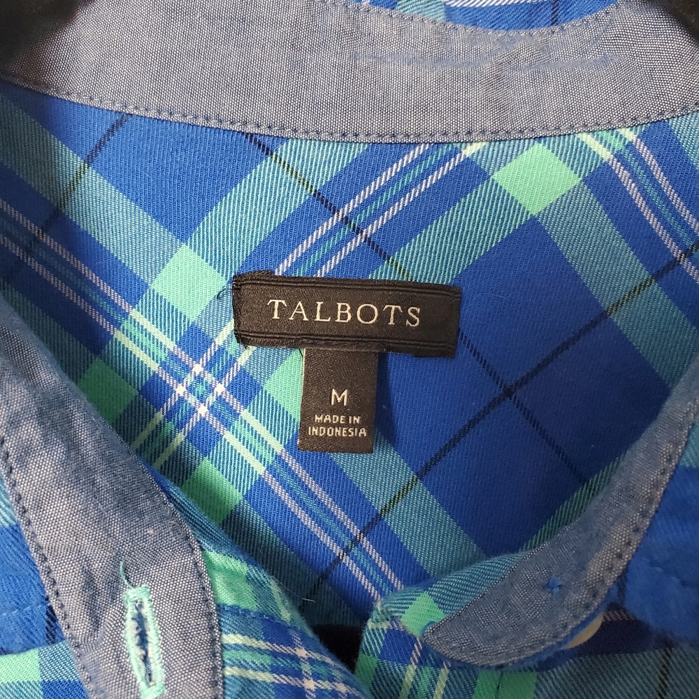 Talbots Size Medium Flannel Button Down - image 3